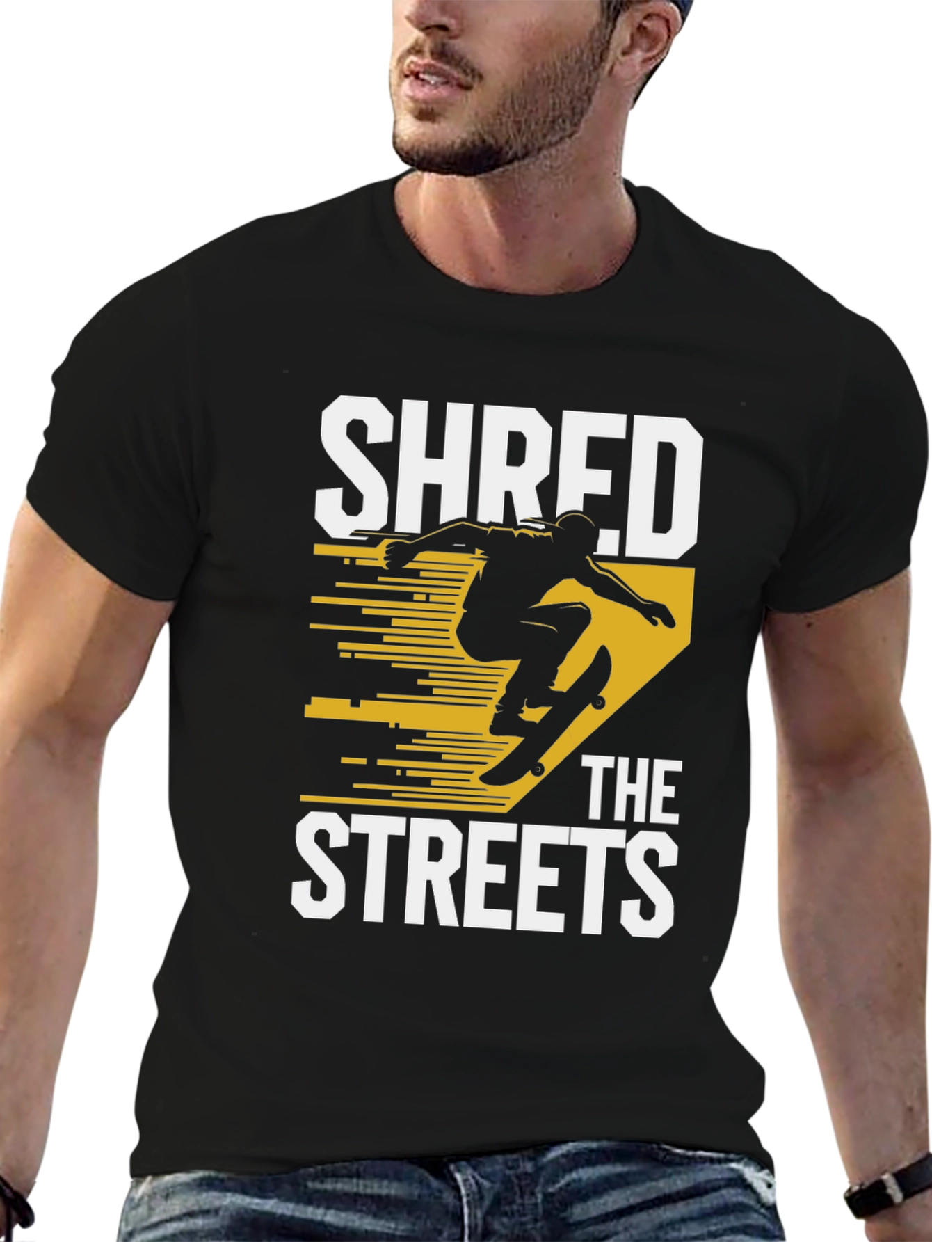 Shred the Streets Black Graphic Tee
