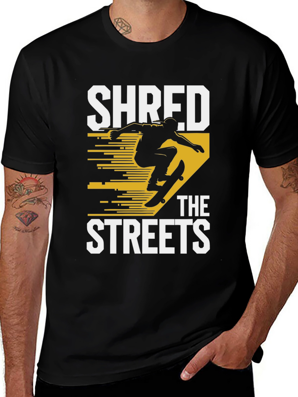 Shred the Streets Black Graphic Tee