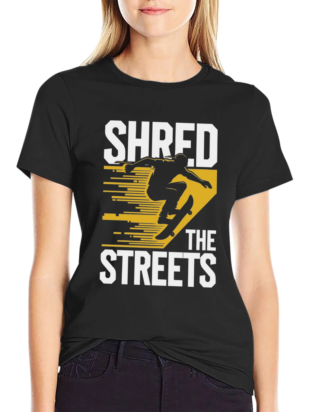 Shred the Streets Black Graphic Tee