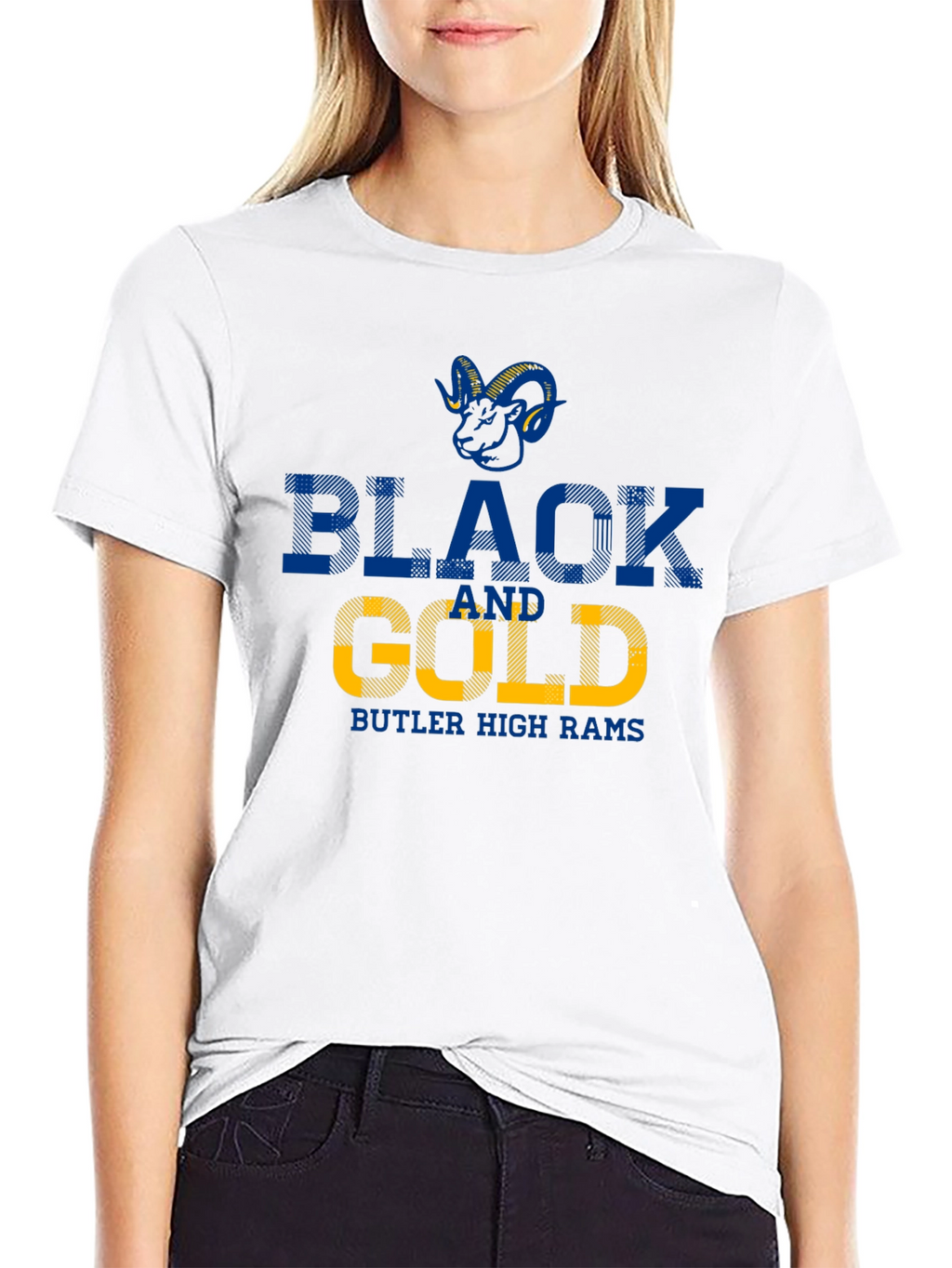 Butler High Rams Black and Gold T-Shirt