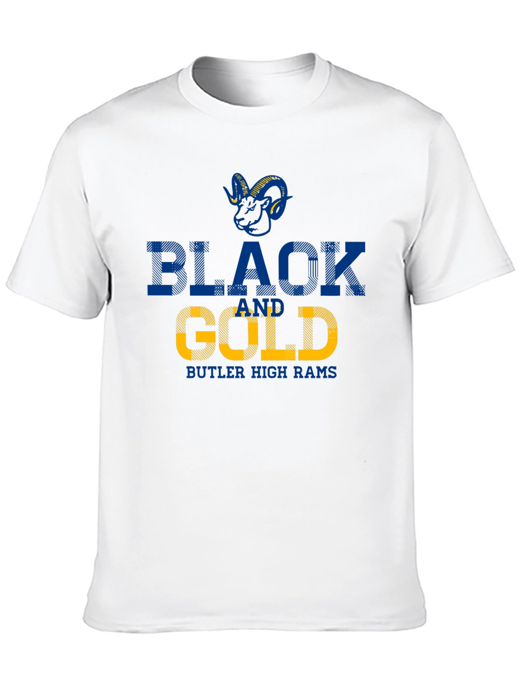 Butler High Rams Black and Gold T-Shirt