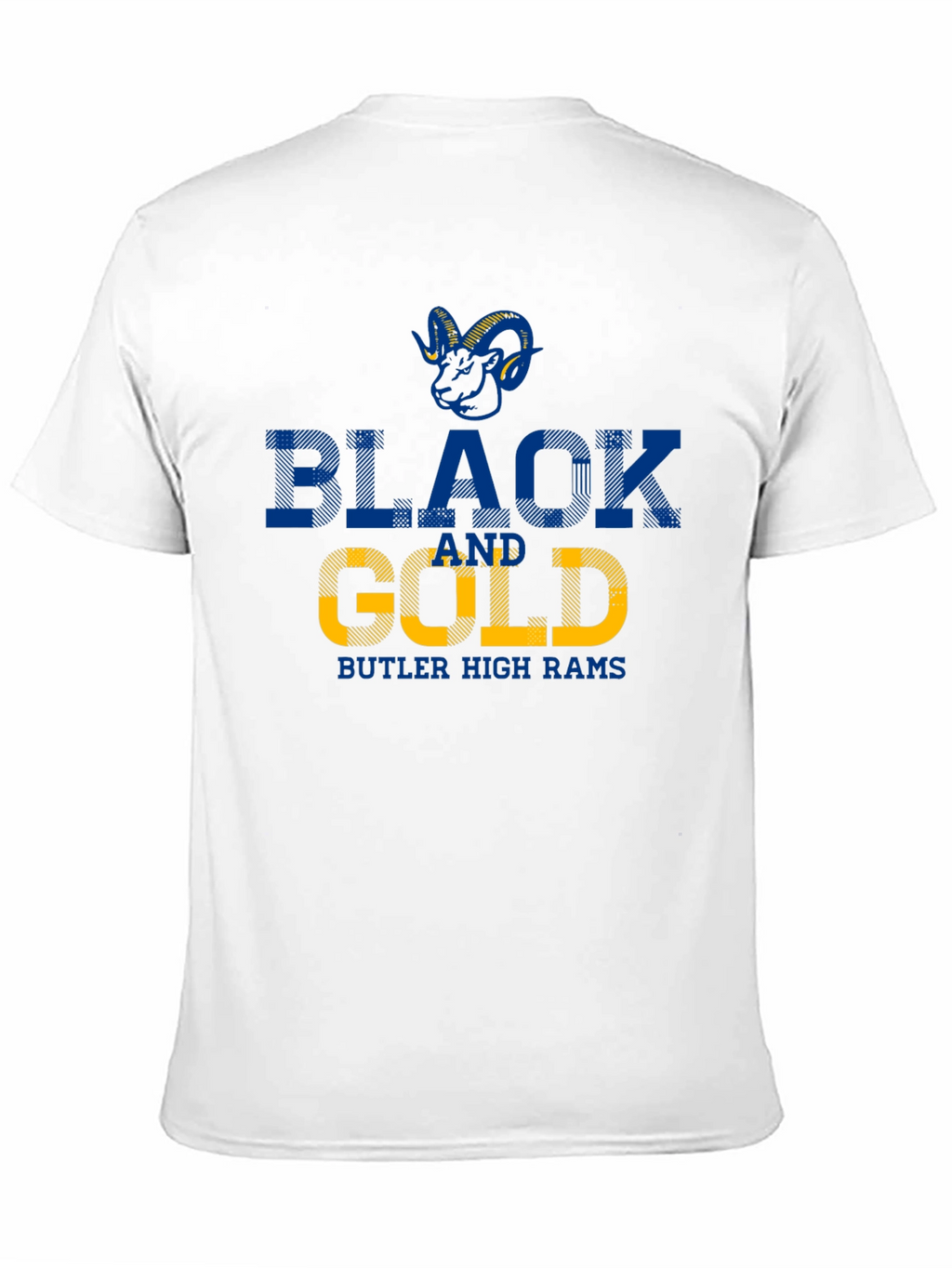 Butler High Rams Black and Gold T-Shirt