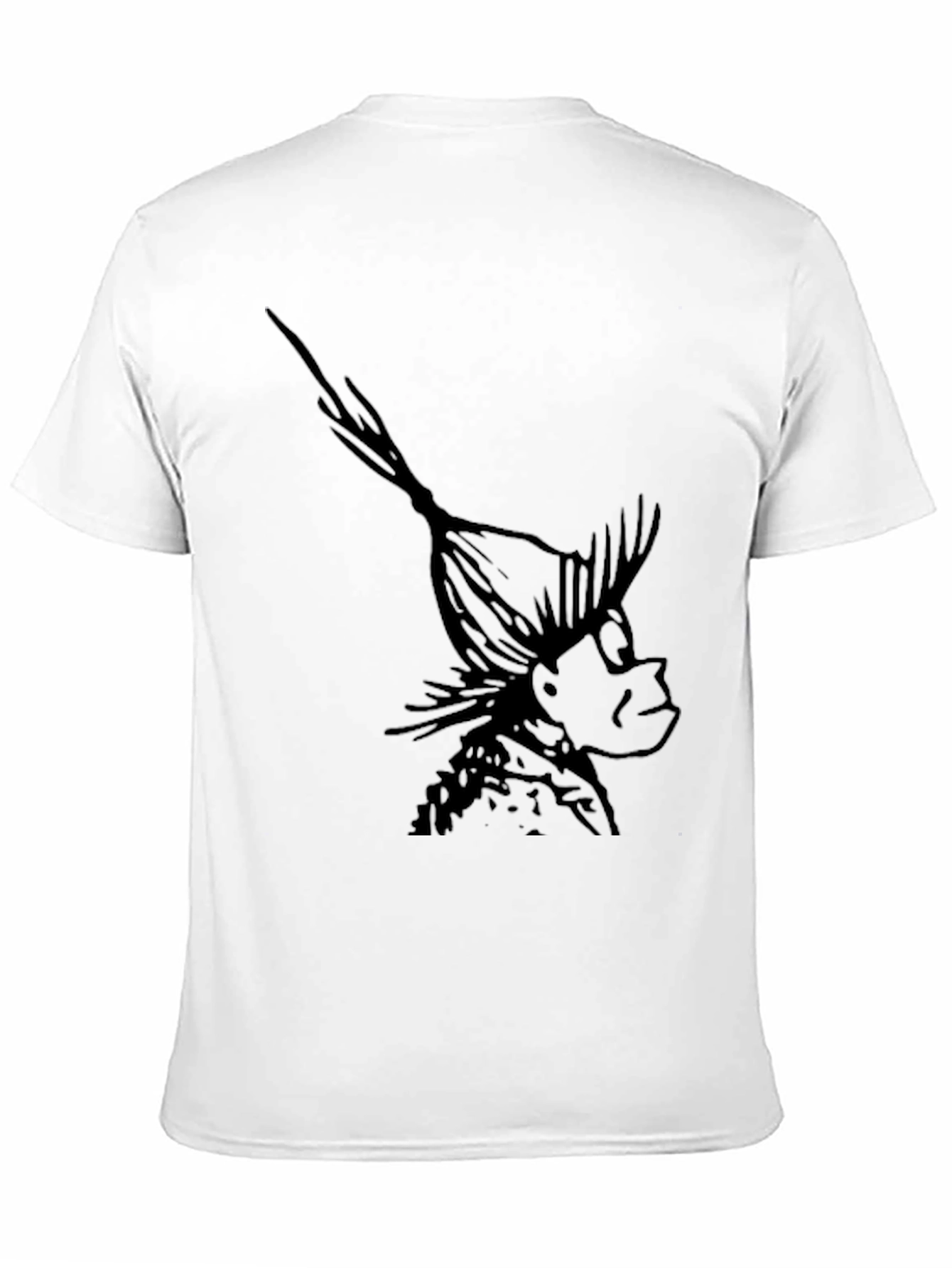 Black T-Shirt with Whimsical Character Print