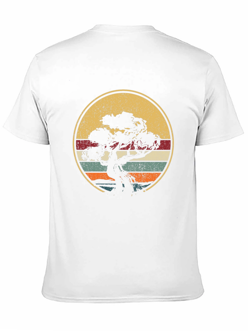 Bonsai Tree Retro Sunset T-Shirt