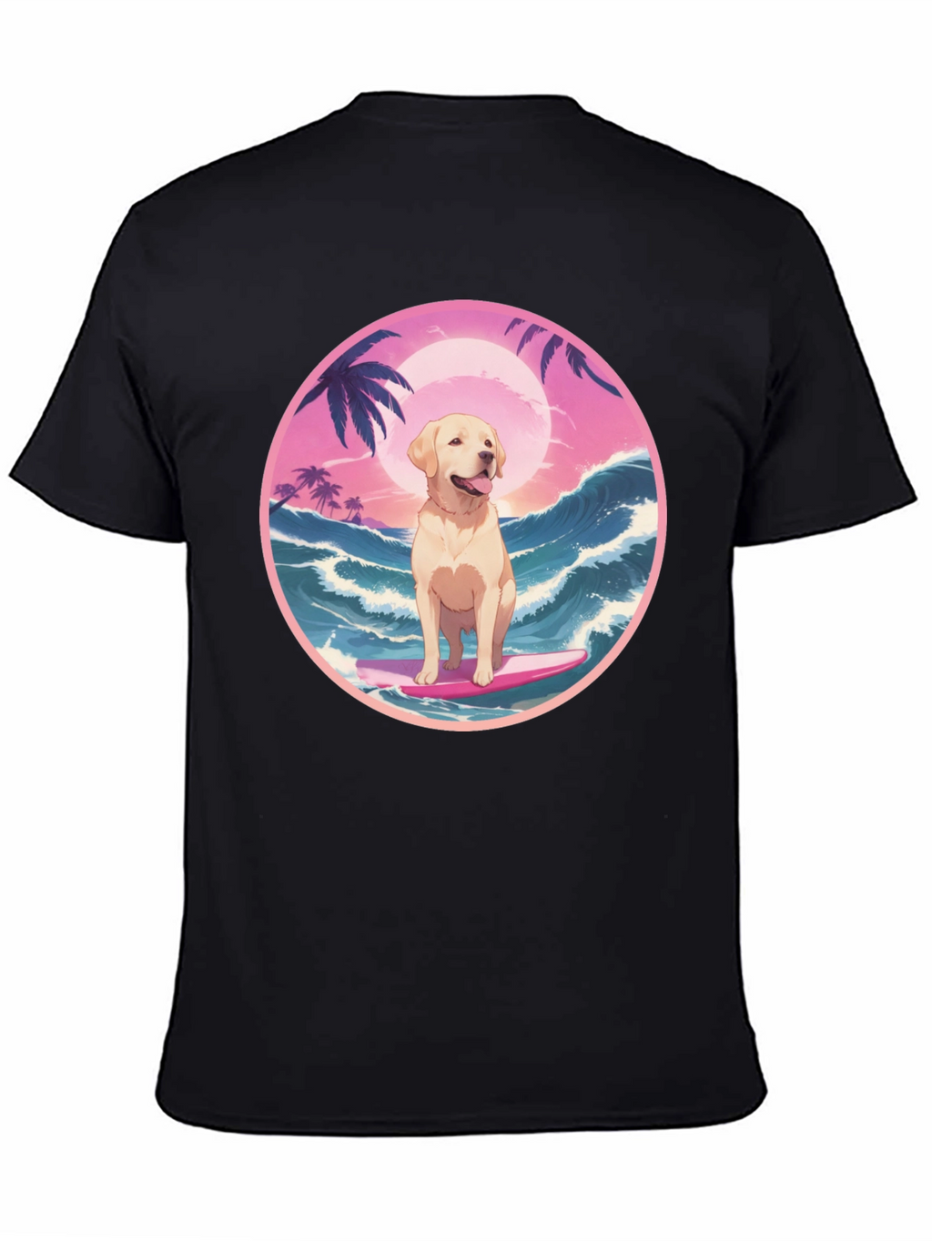 Surf Dog Graphic Tee - Beach Vibes T-Shirt
