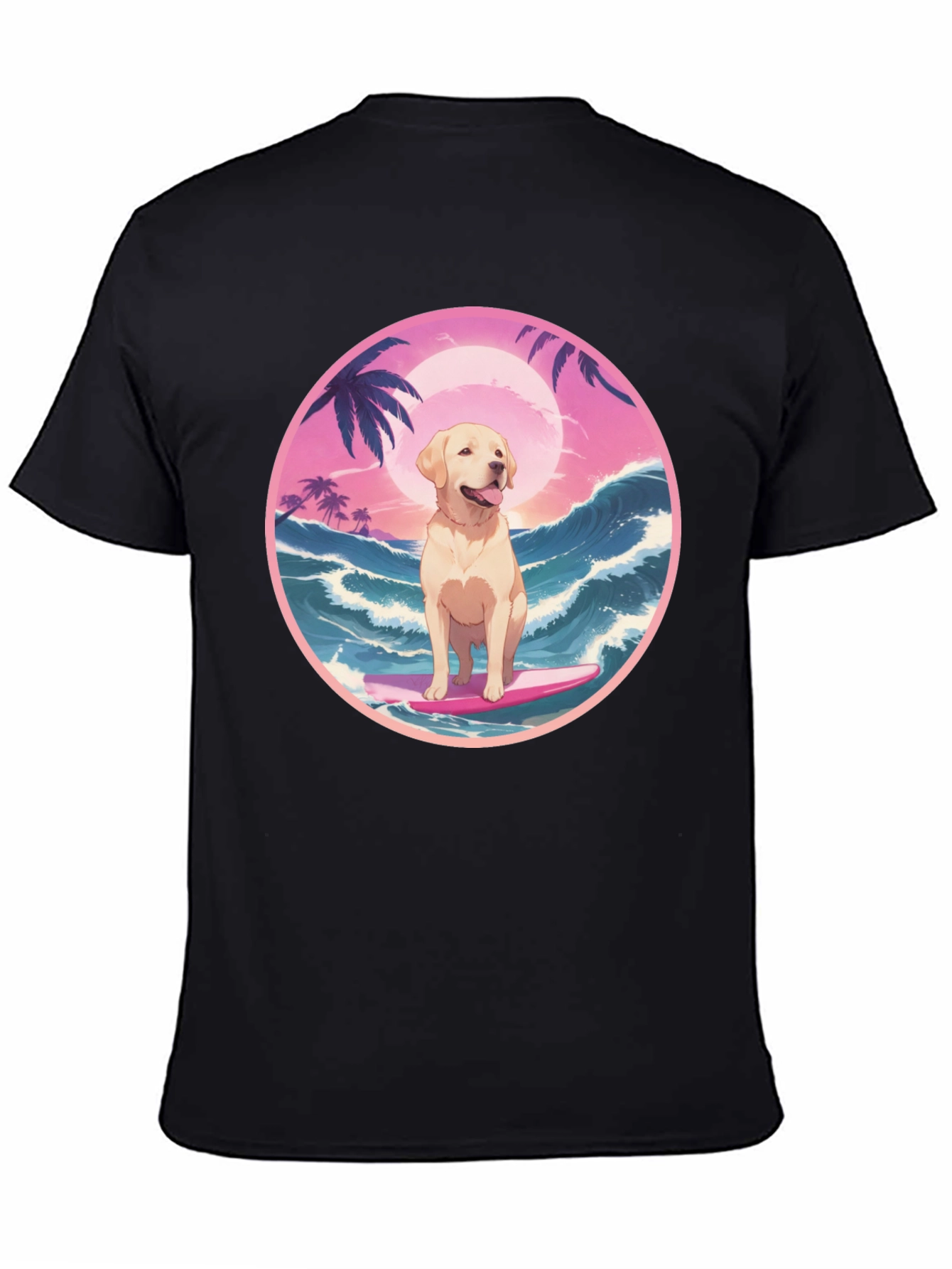Surf Dog Graphic Tee - Beach Vibes T-Shirt