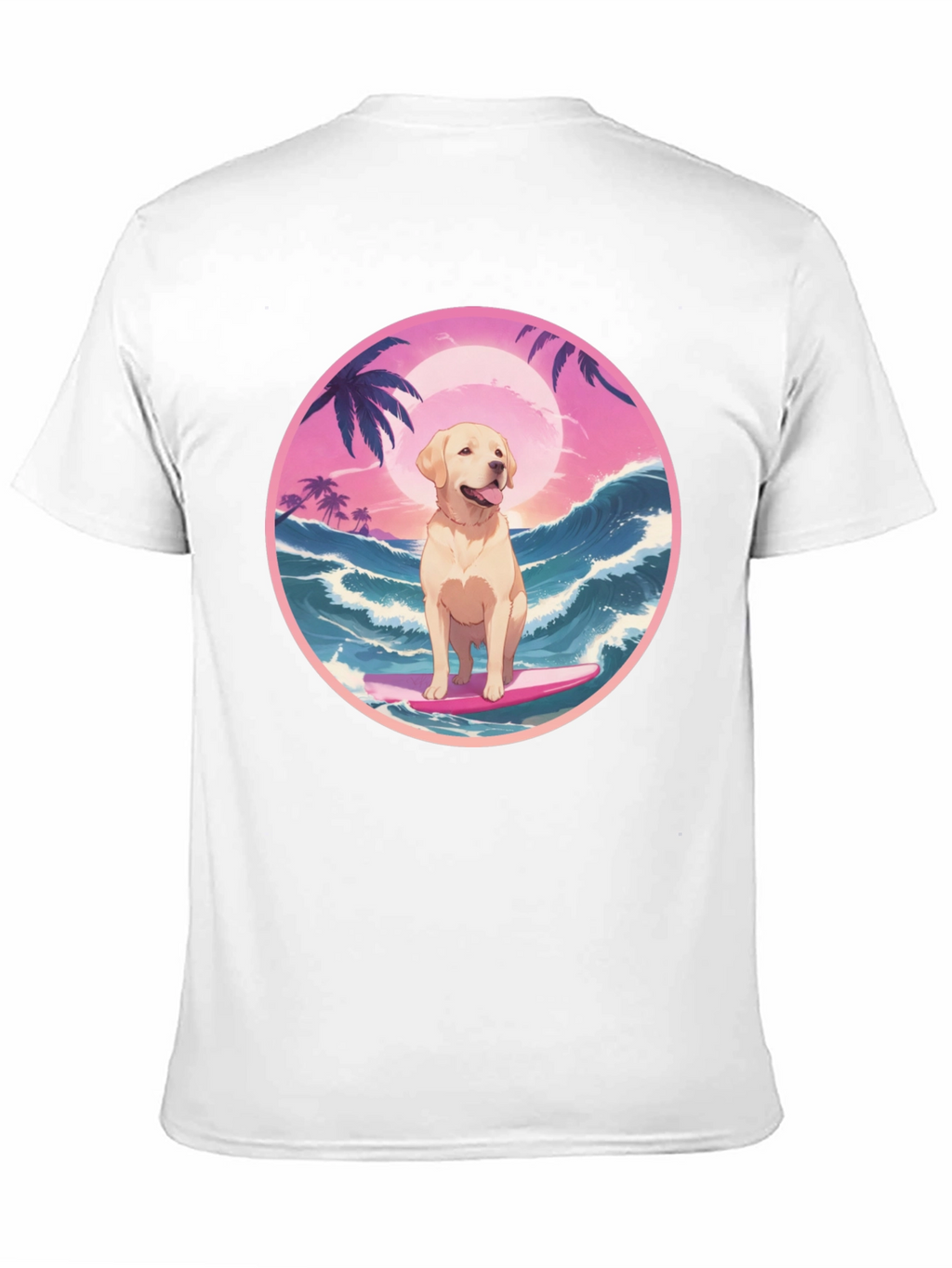Surf Dog Graphic Tee - Beach Vibes T-Shirt