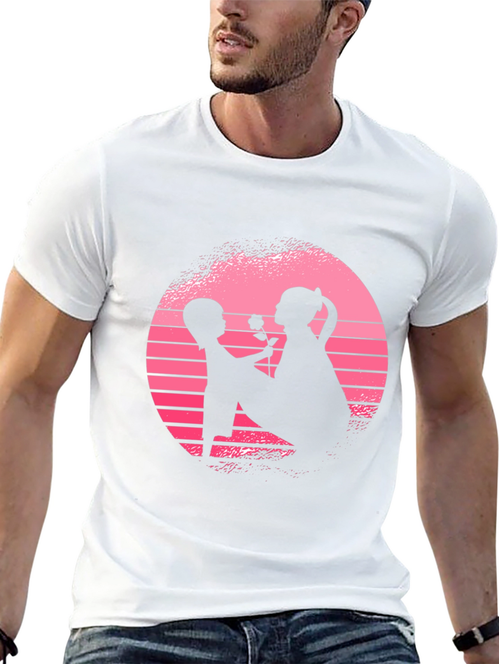 Romantic Silhouette Graphic T-Shirt