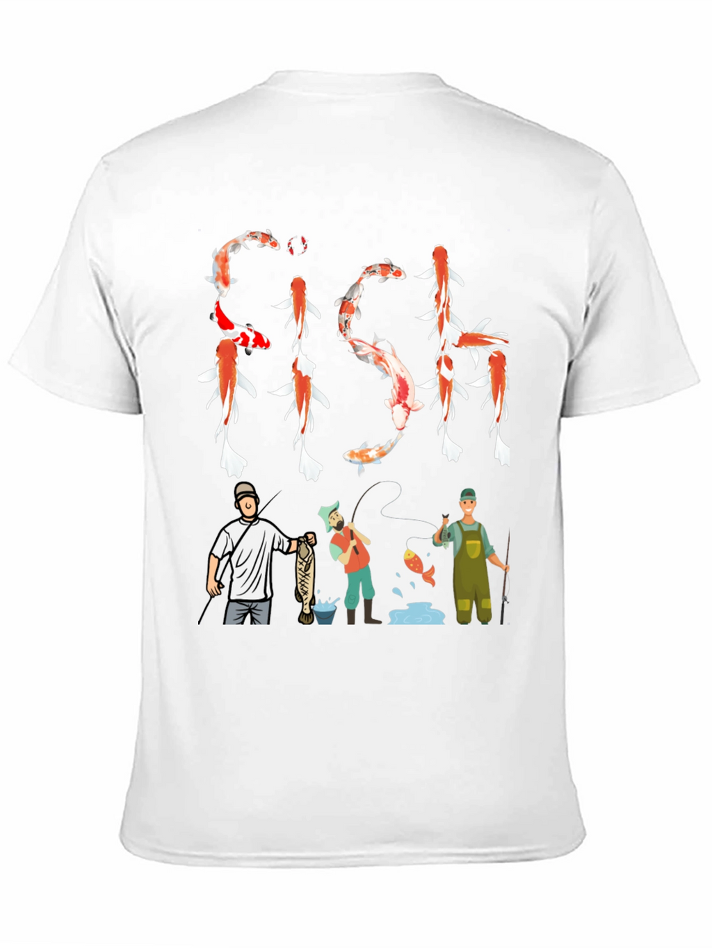 Koi Fish Graphic Tee Fishing Mens T-Shirt