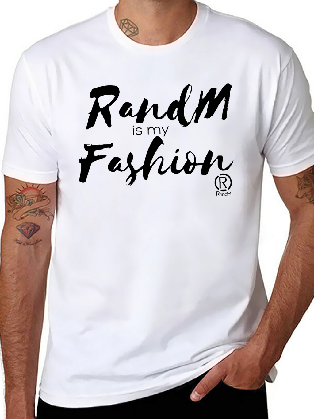 Random Is My Fashion Black Graphic Tee