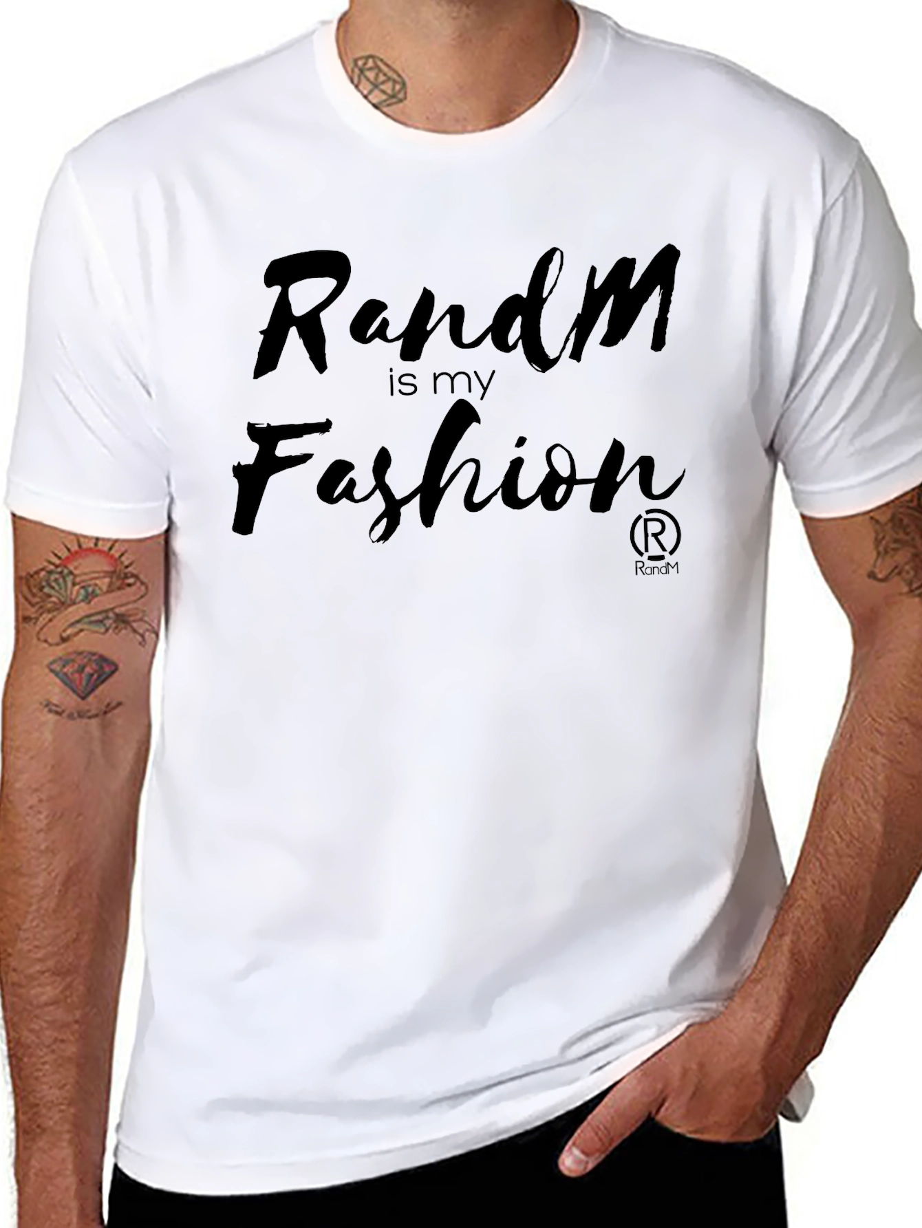 Random Is My Fashion Black Graphic Tee