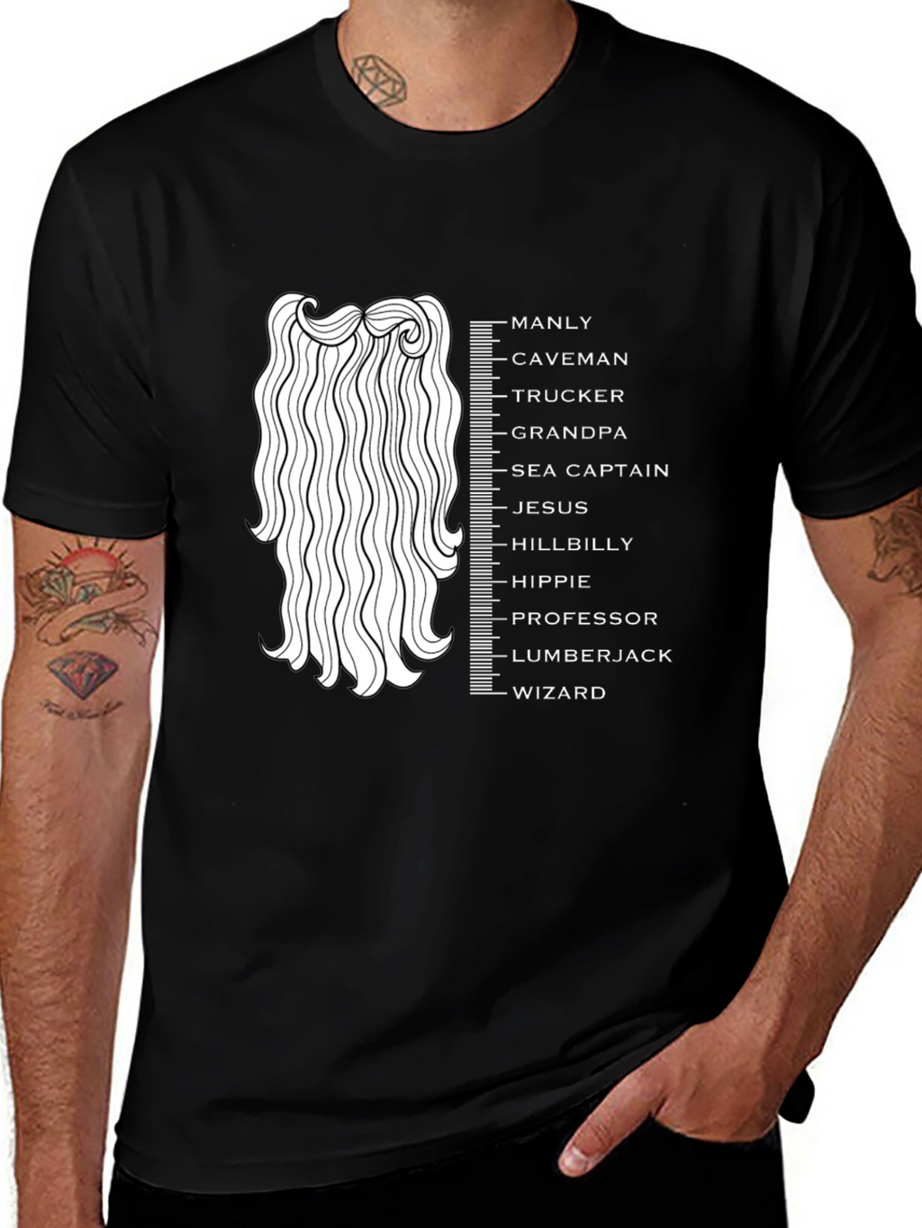 Manly Beard Measurement T-Shirt