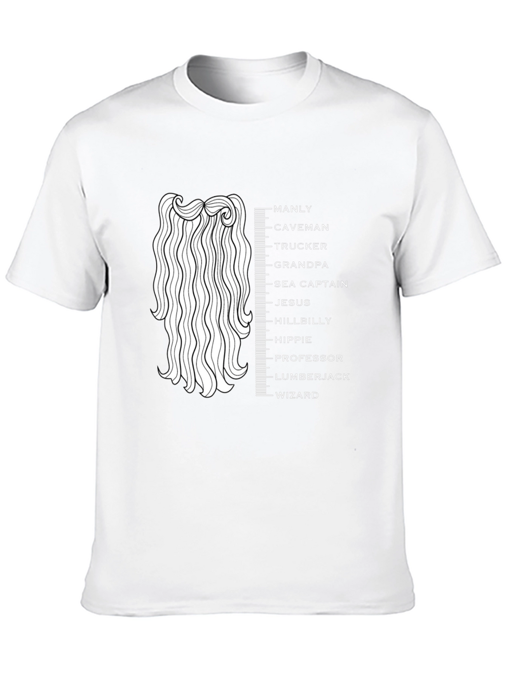 Manly Beard Measurement T-Shirt