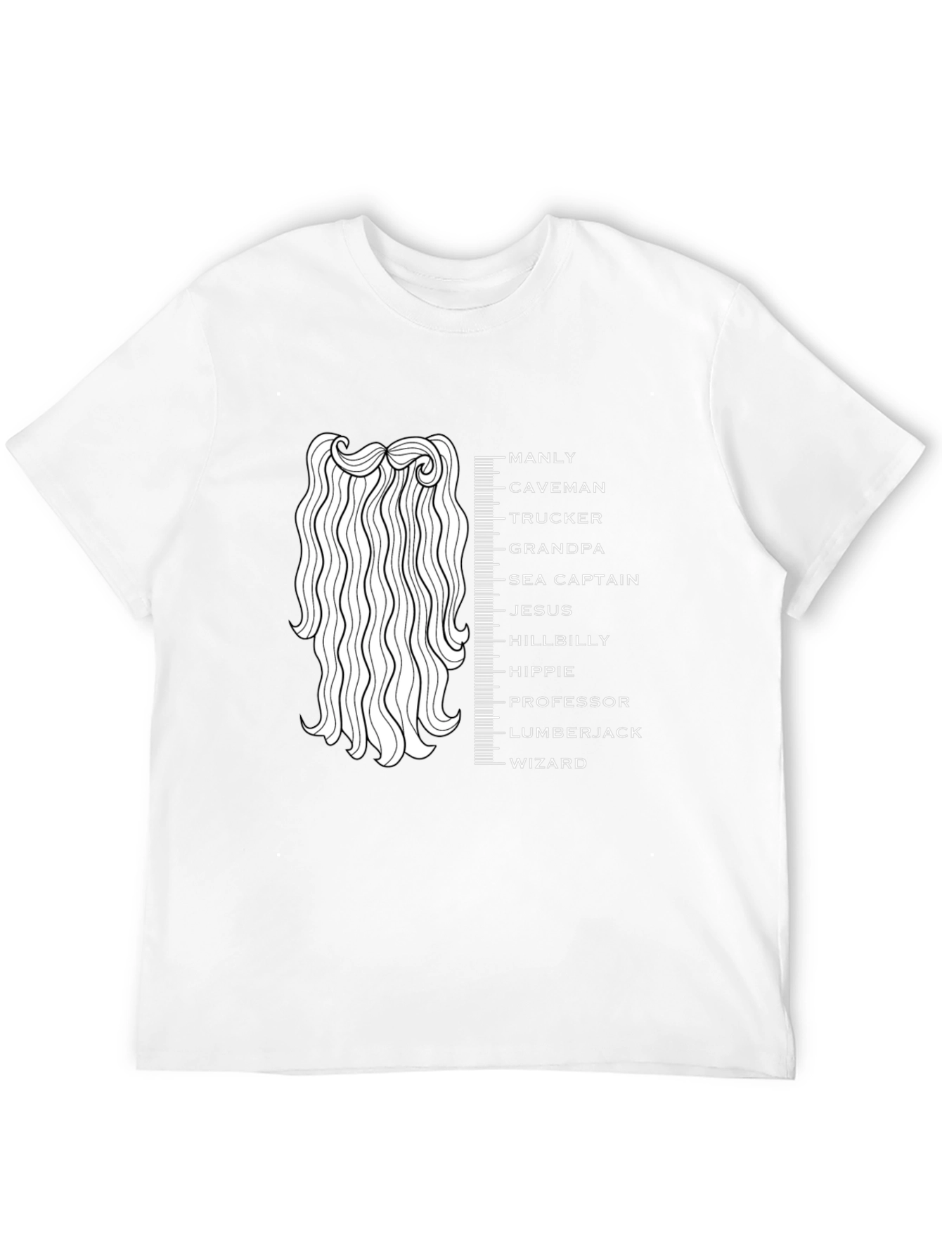 Manly Beard Measurement T-Shirt