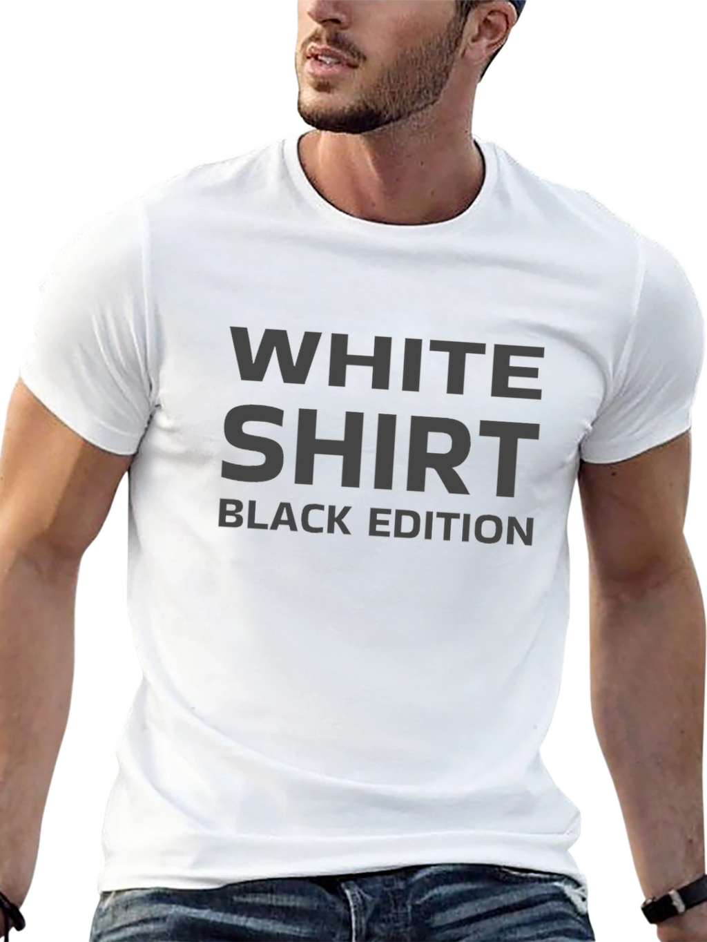 Black T-Shirt: White Shirt Black Edition