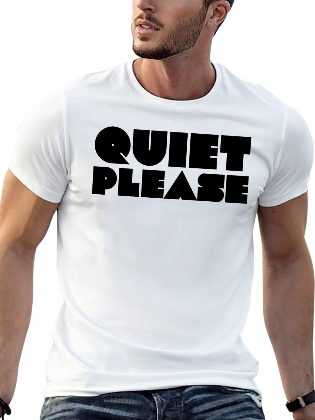 Quiet Please Graphic Tee - Soft Cotton Blend Shirt