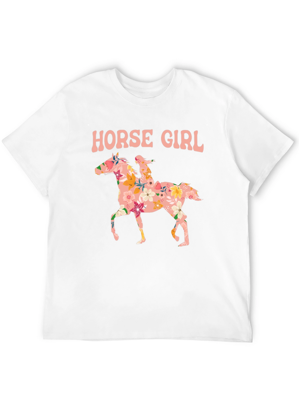 Floral Horse Girl Graphic Tee