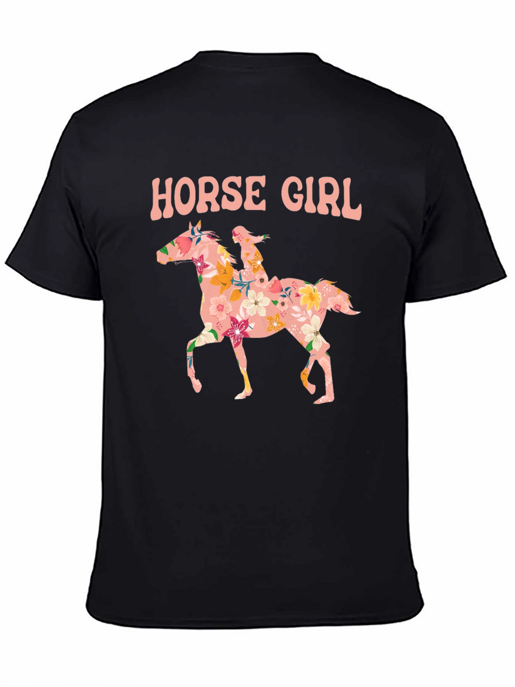 Floral Horse Girl Graphic Tee