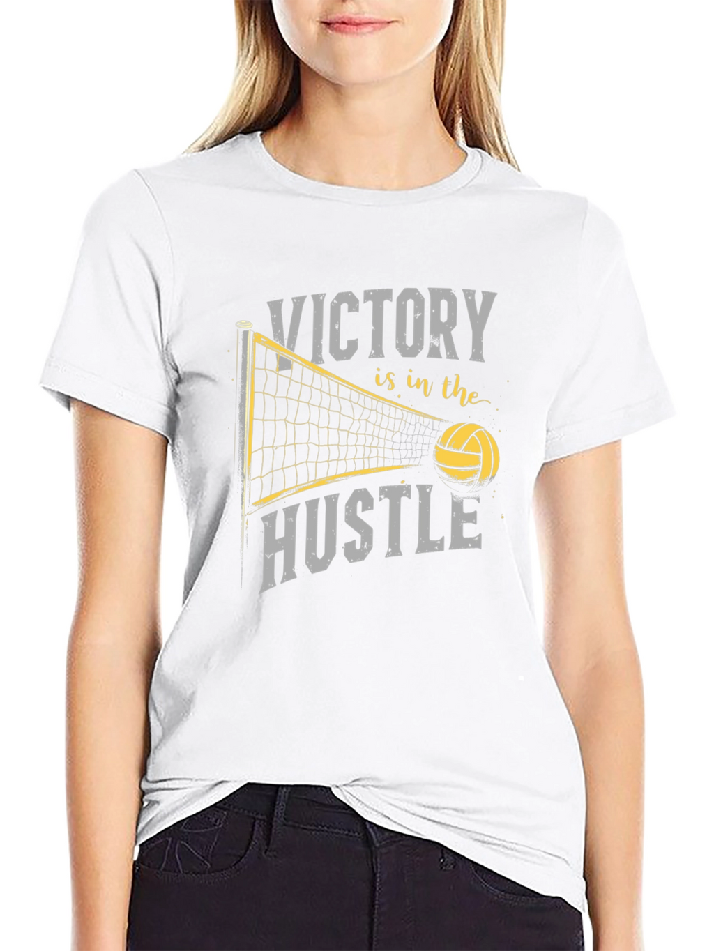 Victory is in the Hustle Volleyball T-Shirt
