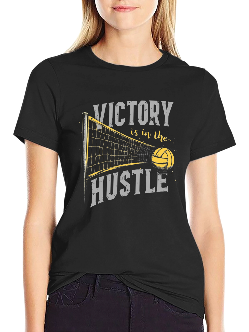 Victory is in the Hustle Volleyball T-Shirt