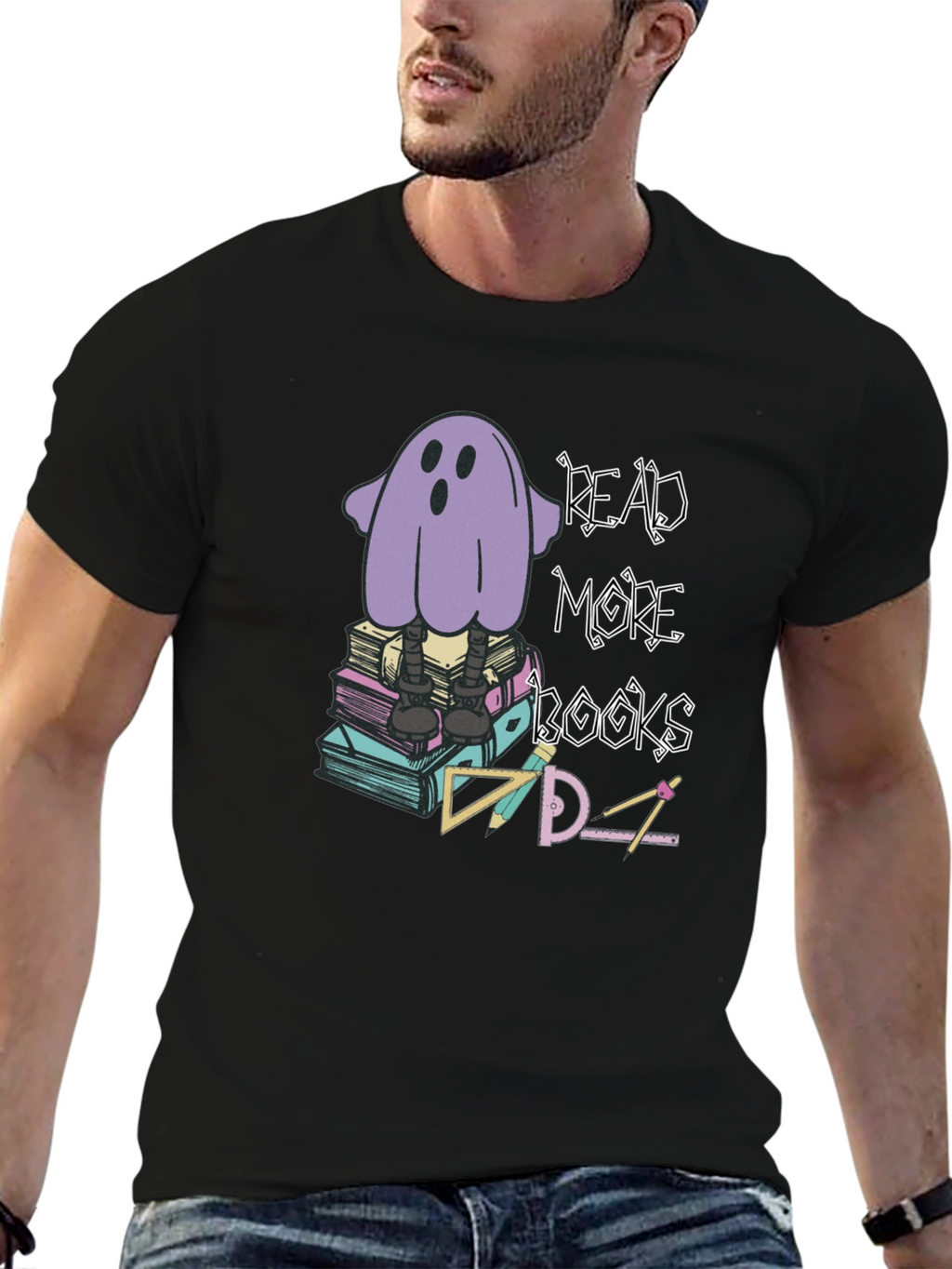 Read More Books T-Shirt - Ghostly Design