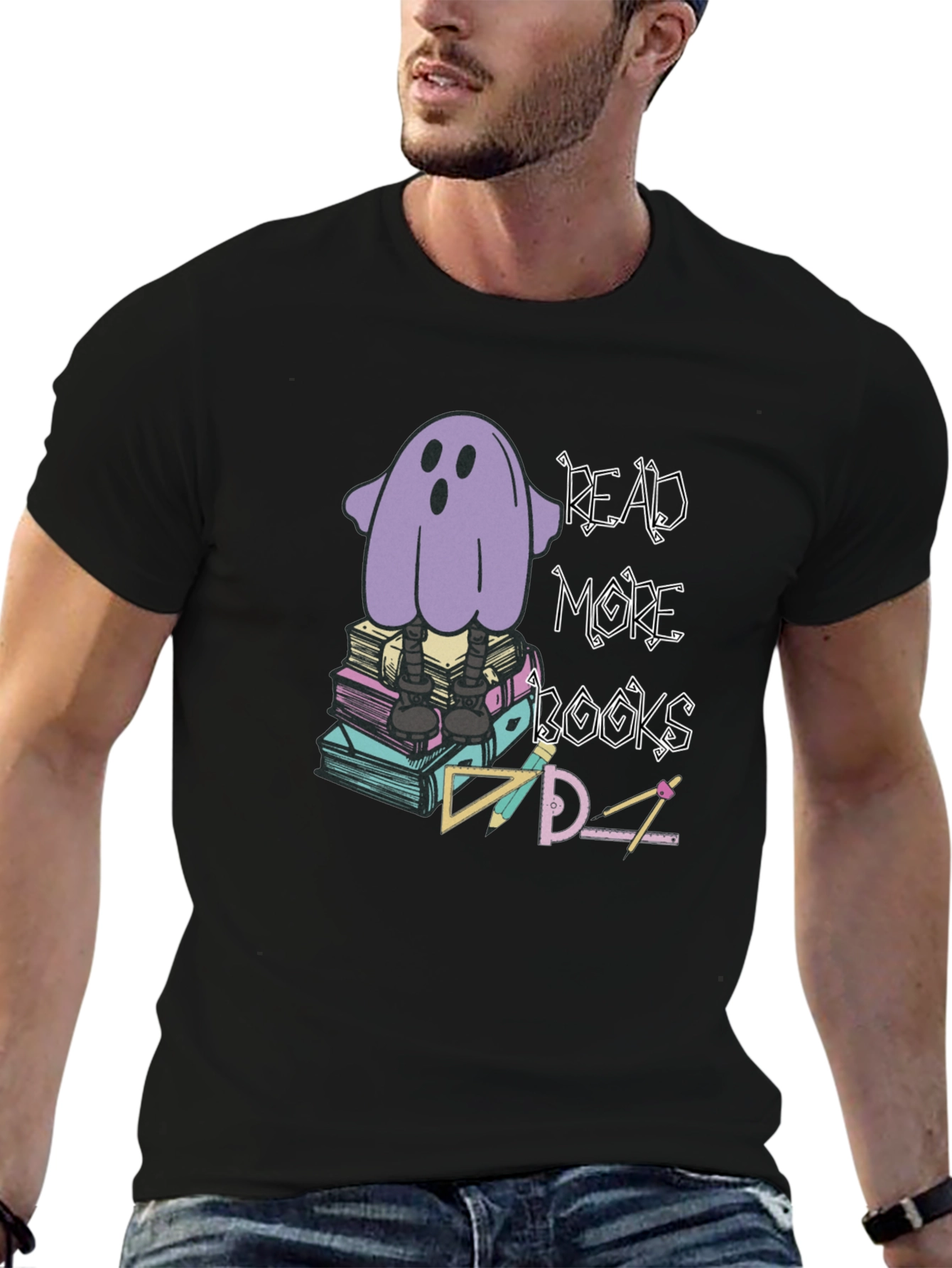 Read More Books T-Shirt - Ghostly Design