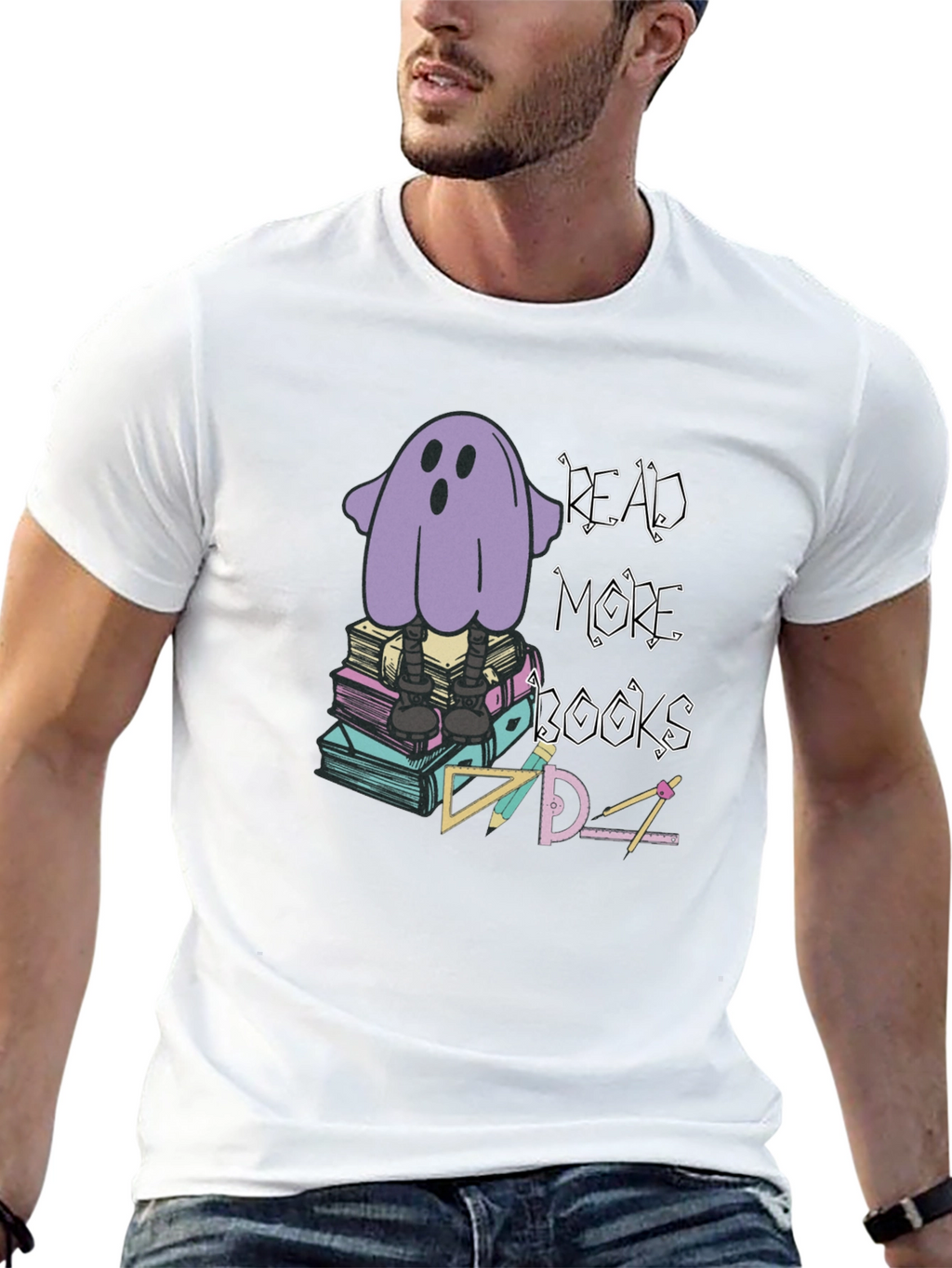 Read More Books T-Shirt - Ghostly Design