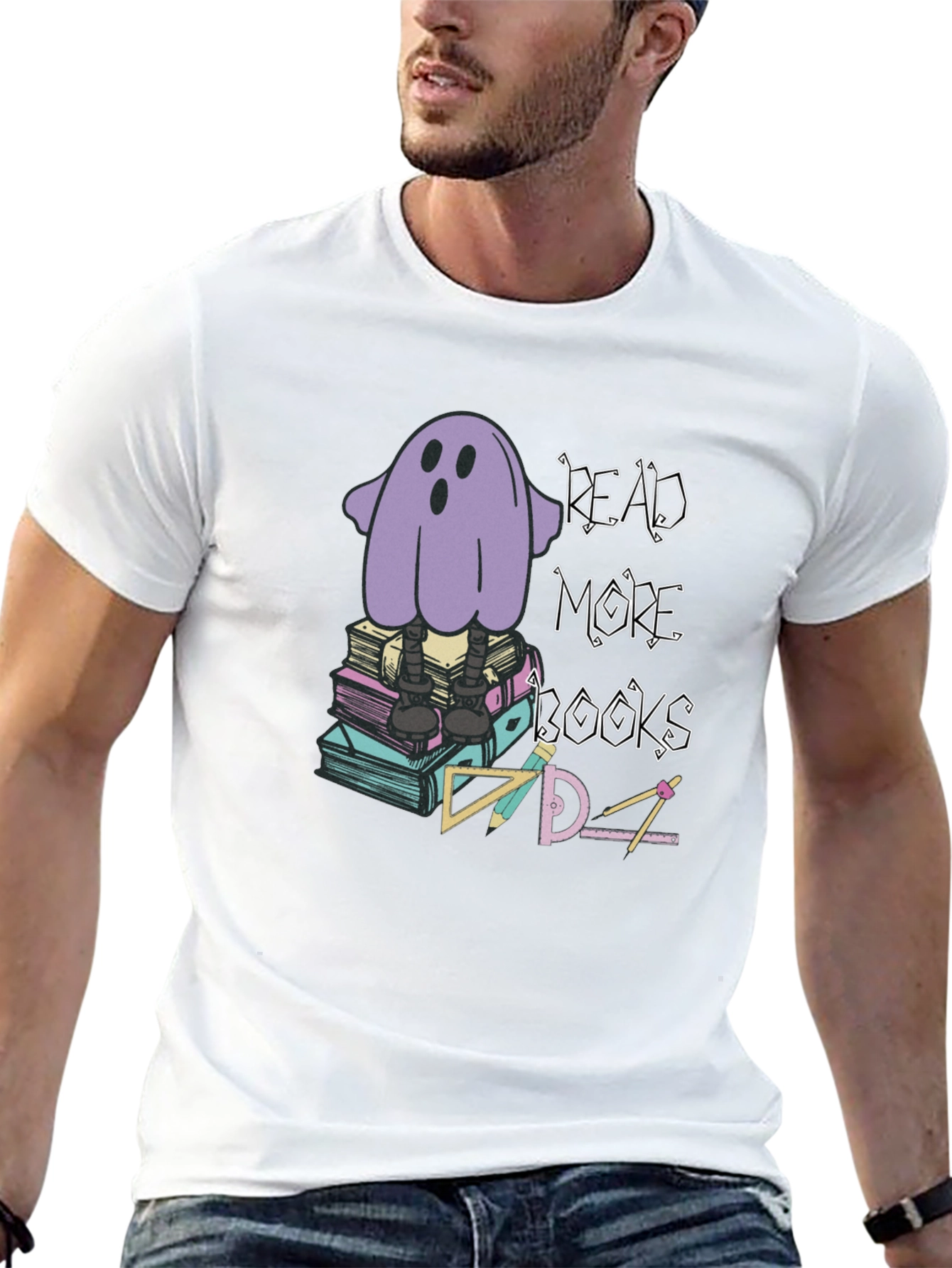 Read More Books T-Shirt - Ghostly Design