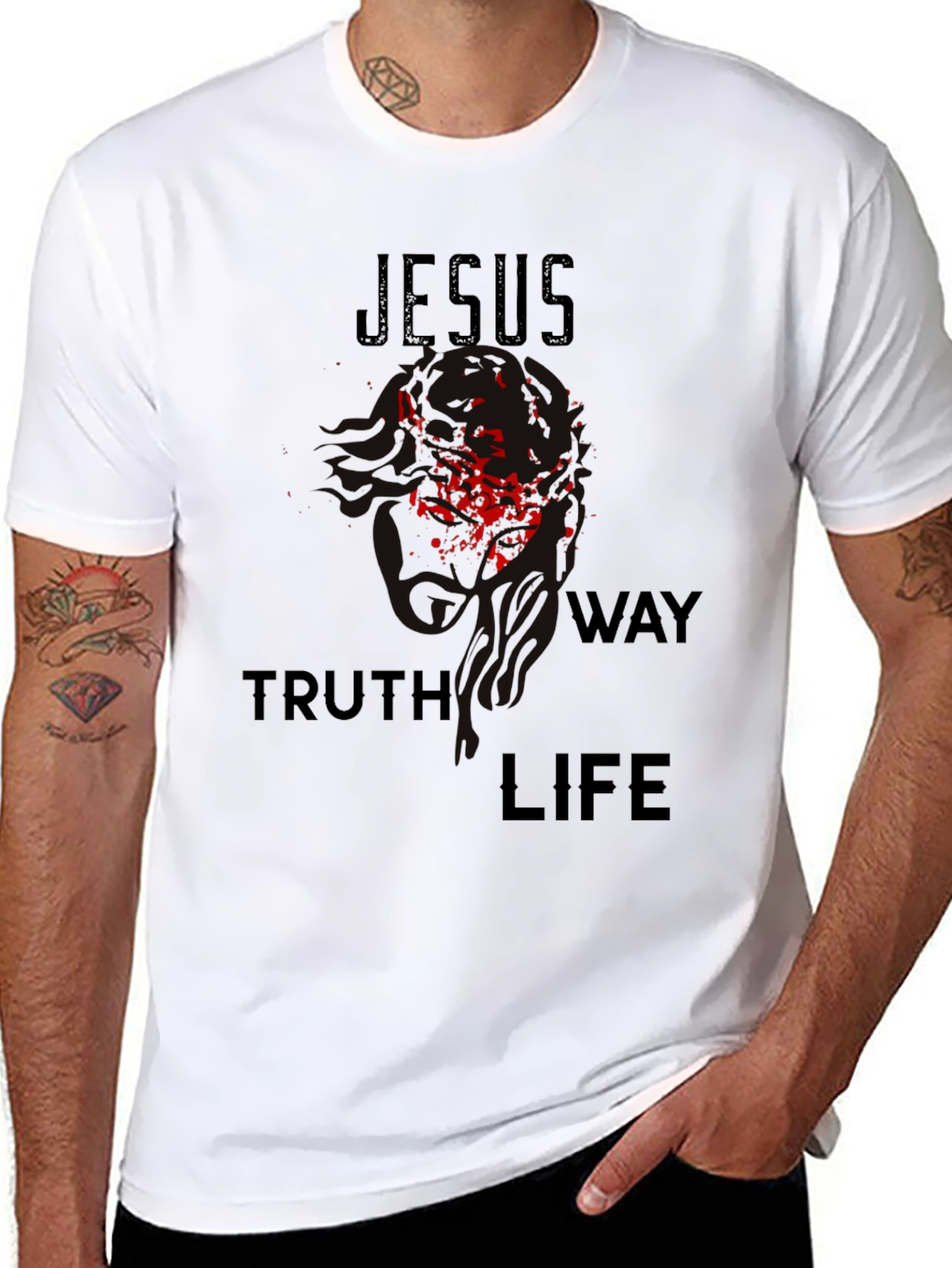 Jesus Truth Way Life Graphic T-Shirt