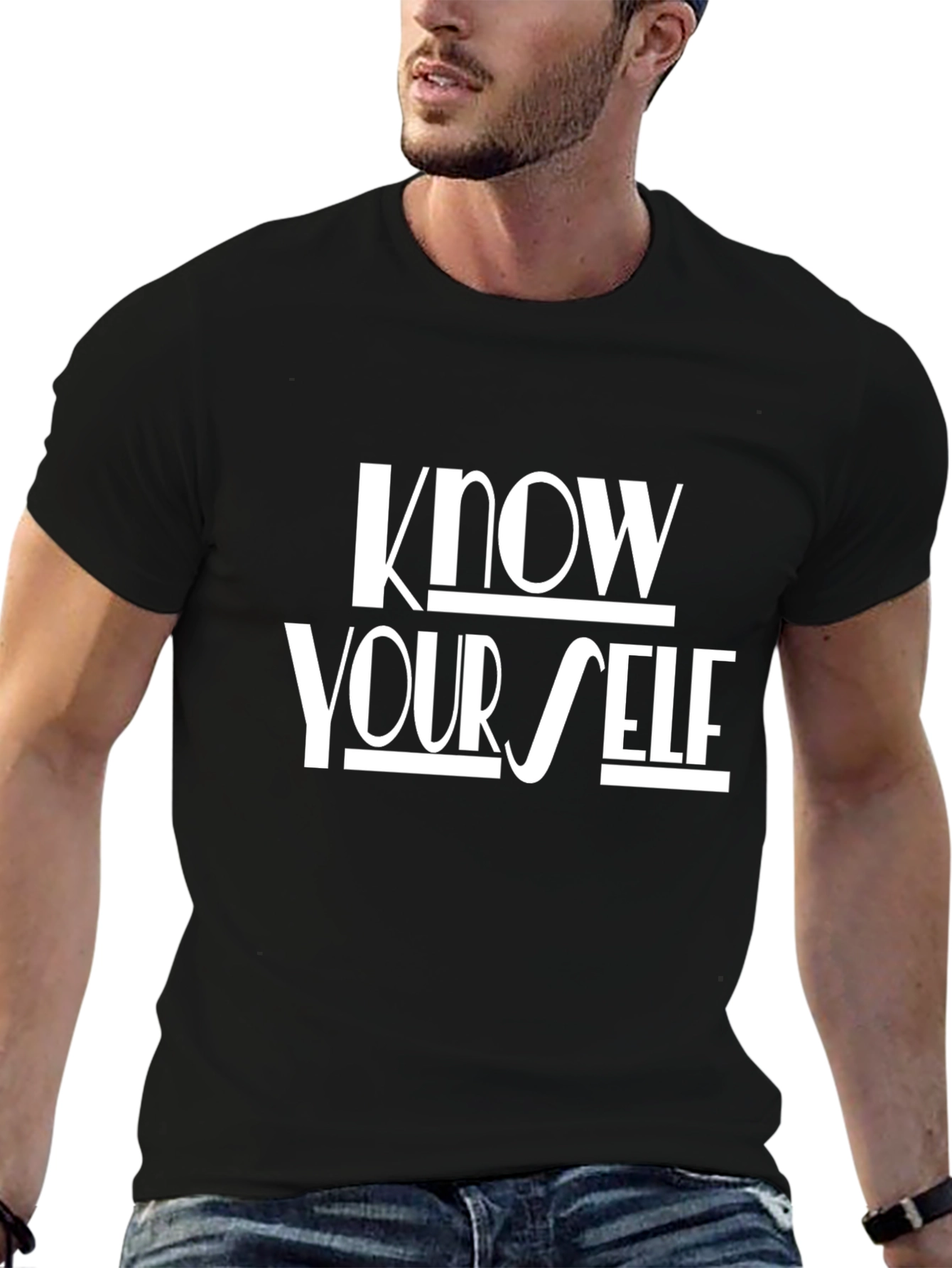 Know Yourself Black Graphic Tee