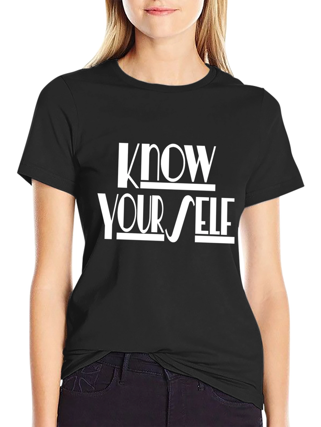 Know Yourself Black Graphic Tee