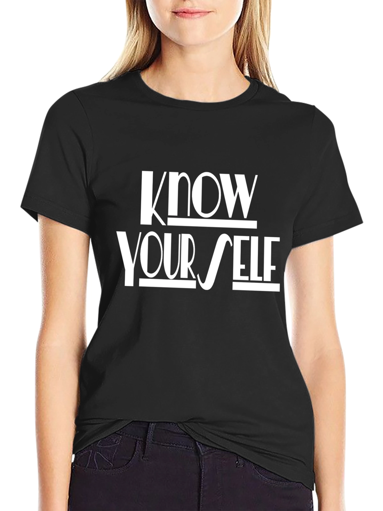 Know Yourself Black Graphic Tee