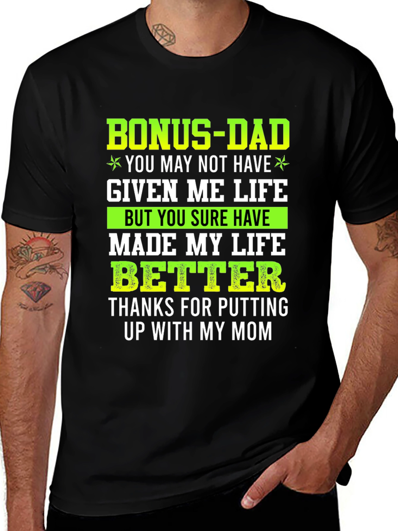 Bonus Dad T-Shirt - Gift for Stepdad Fathers Day