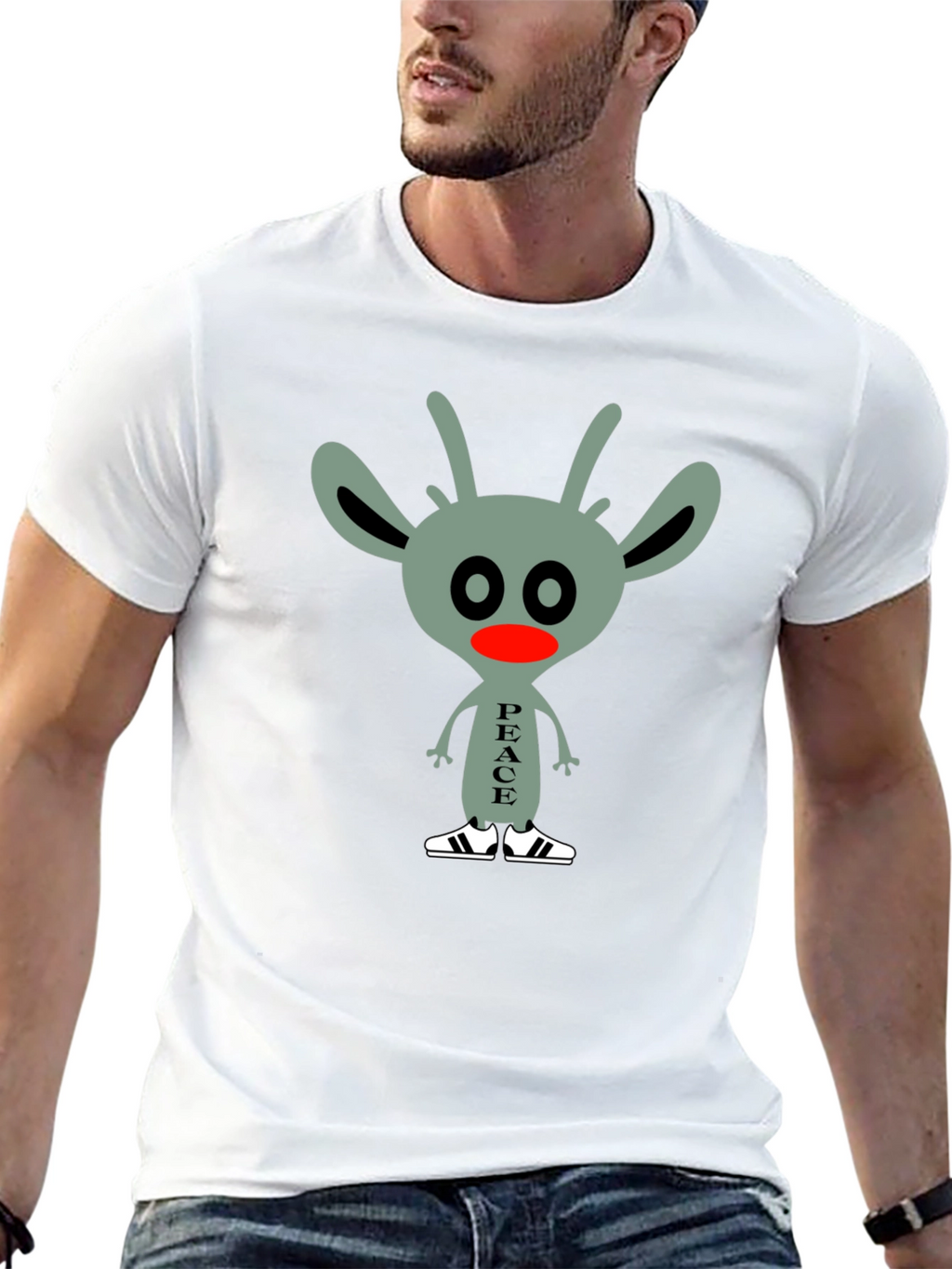 Peace Alien Graphic Tee - Black