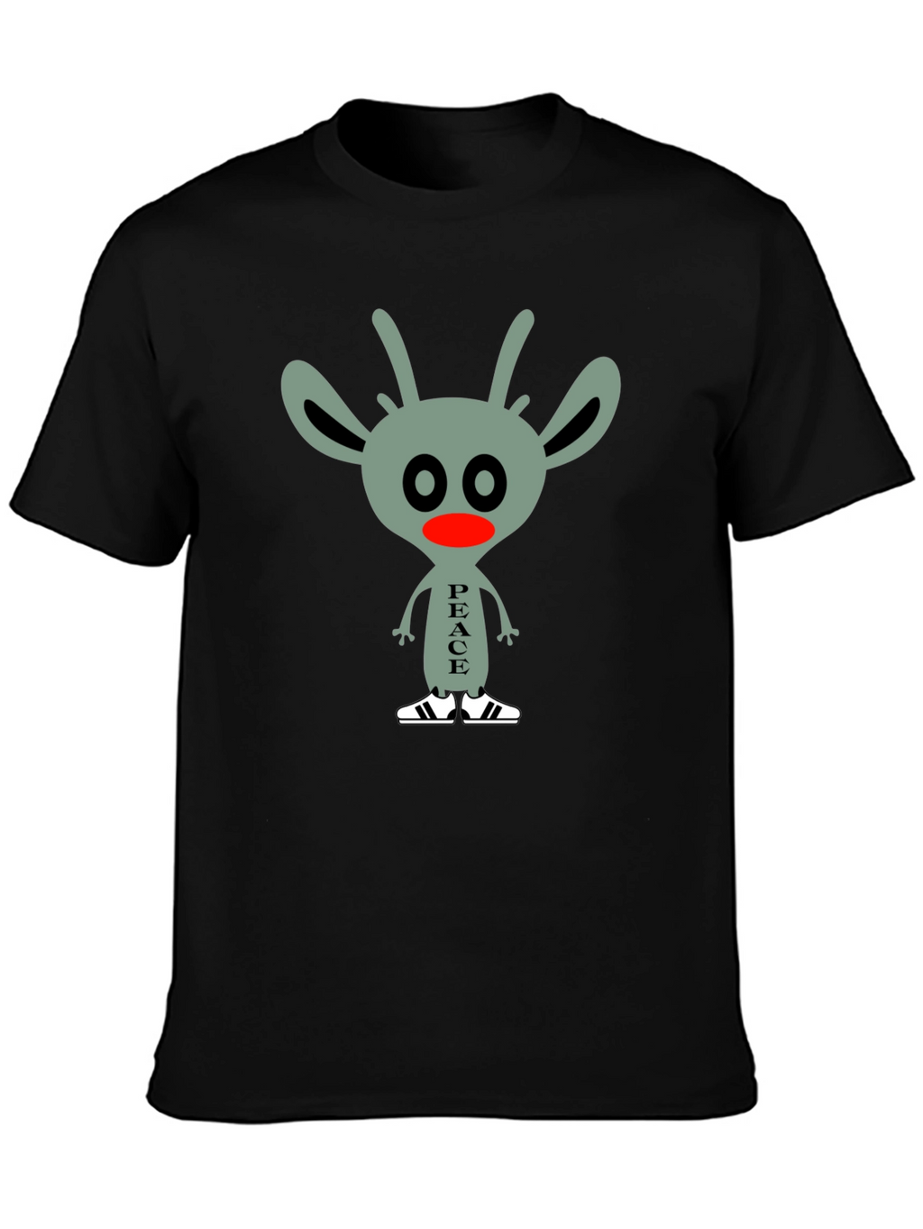 Peace Alien Graphic Tee - Black