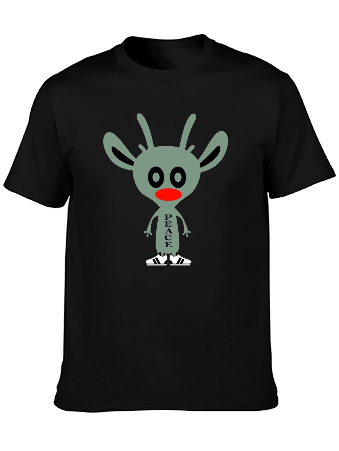 Peace Alien Graphic Tee - Black