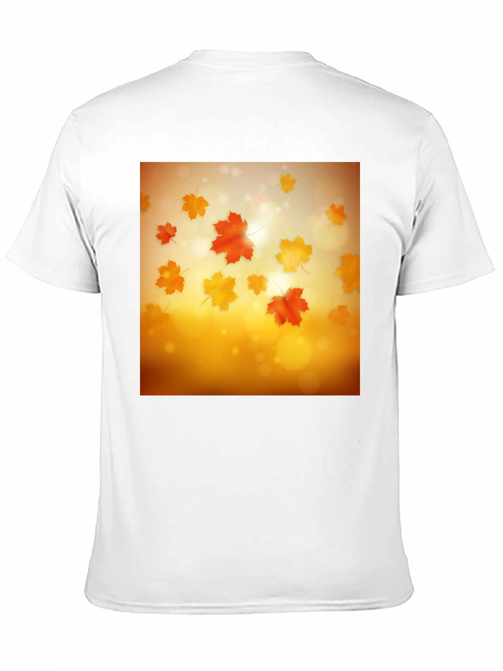 Autumn Leaves Graphic Tee - Black Cotton T-Shirt