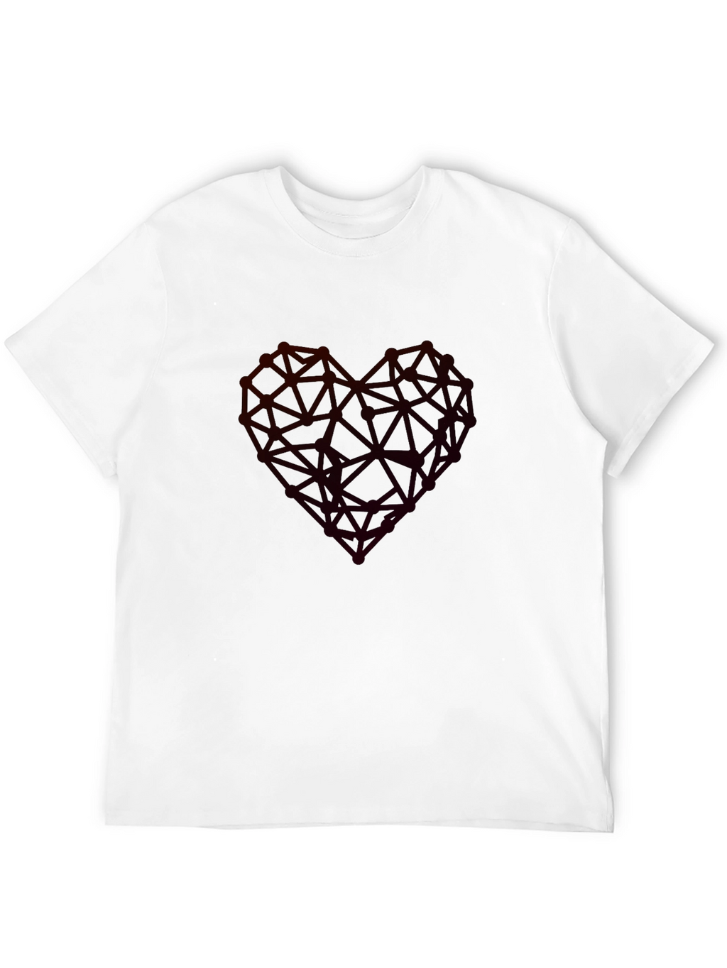 Geometric Heart Graphic Tee - Modern Casual Wear