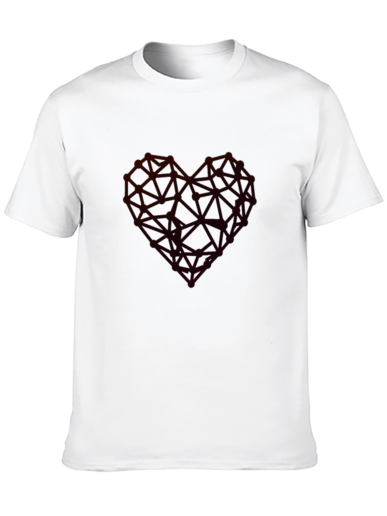Geometric Heart Graphic Tee - Modern Casual Wear