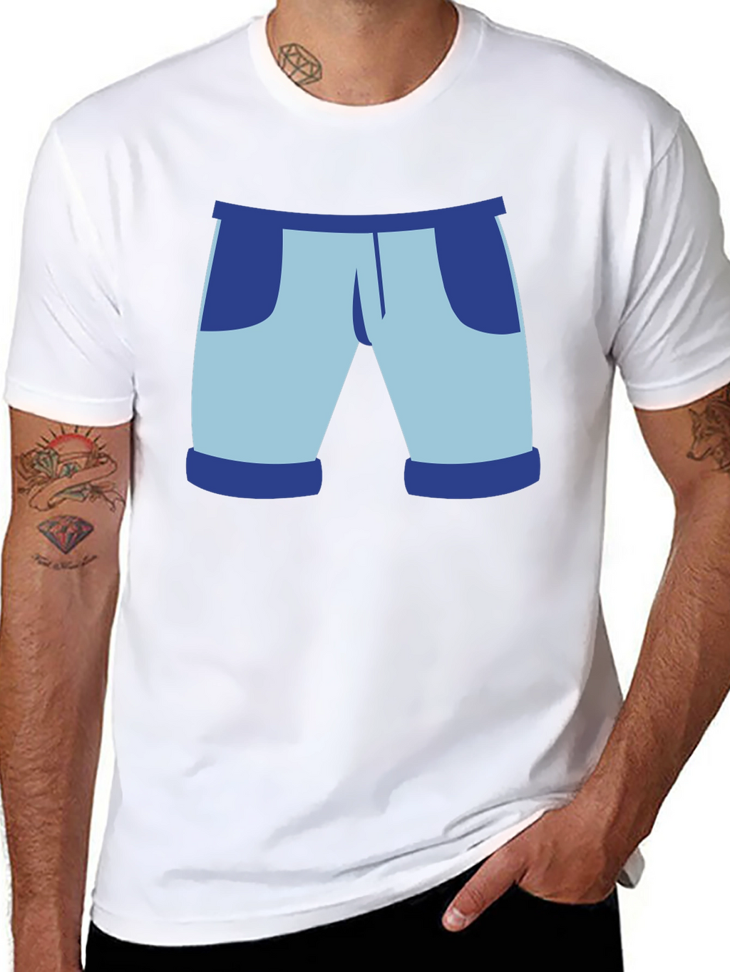 Cartoon Shorts Graphic Tee