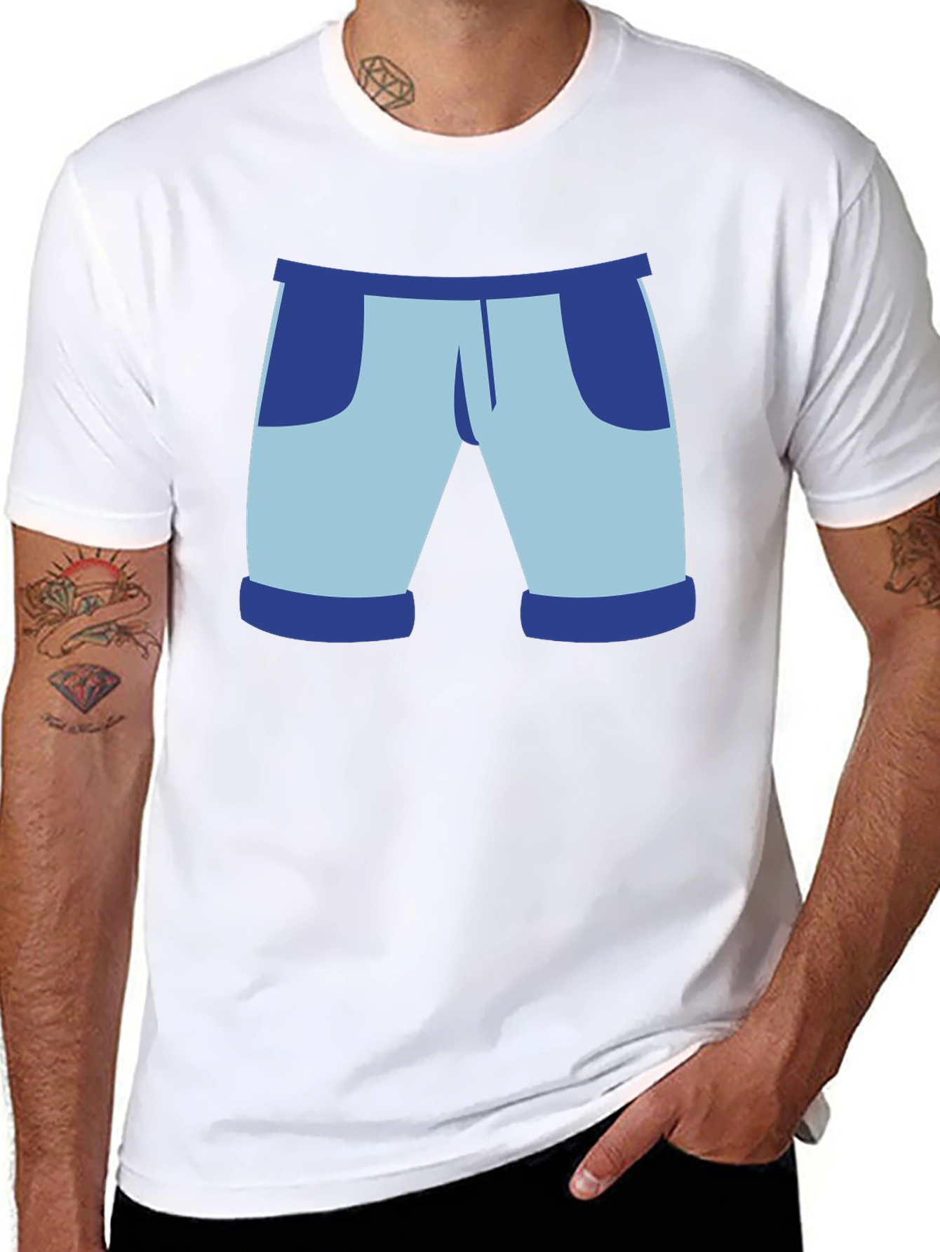 Cartoon Shorts Graphic Tee