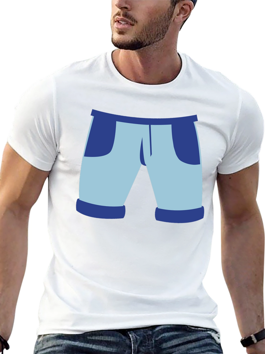Cartoon Shorts Graphic Tee