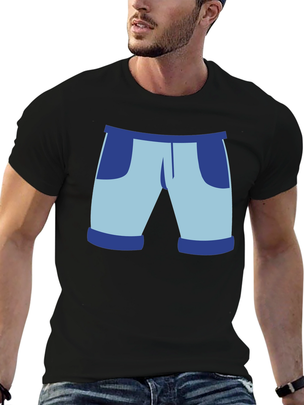 Cartoon Shorts Graphic Tee