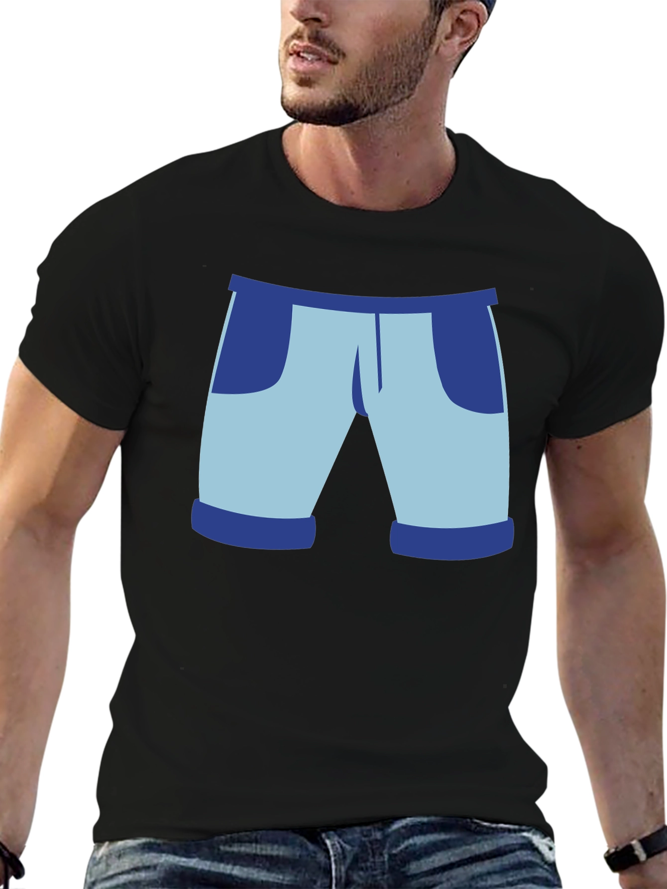Cartoon Shorts Graphic Tee