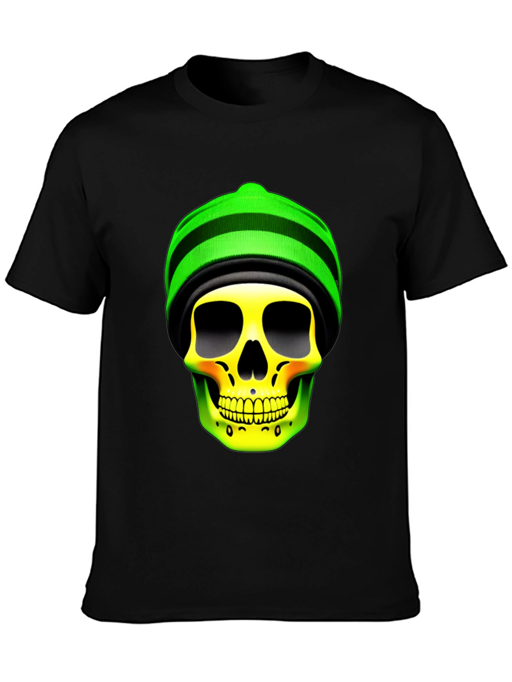 Skull with Beanie Graphic Tee