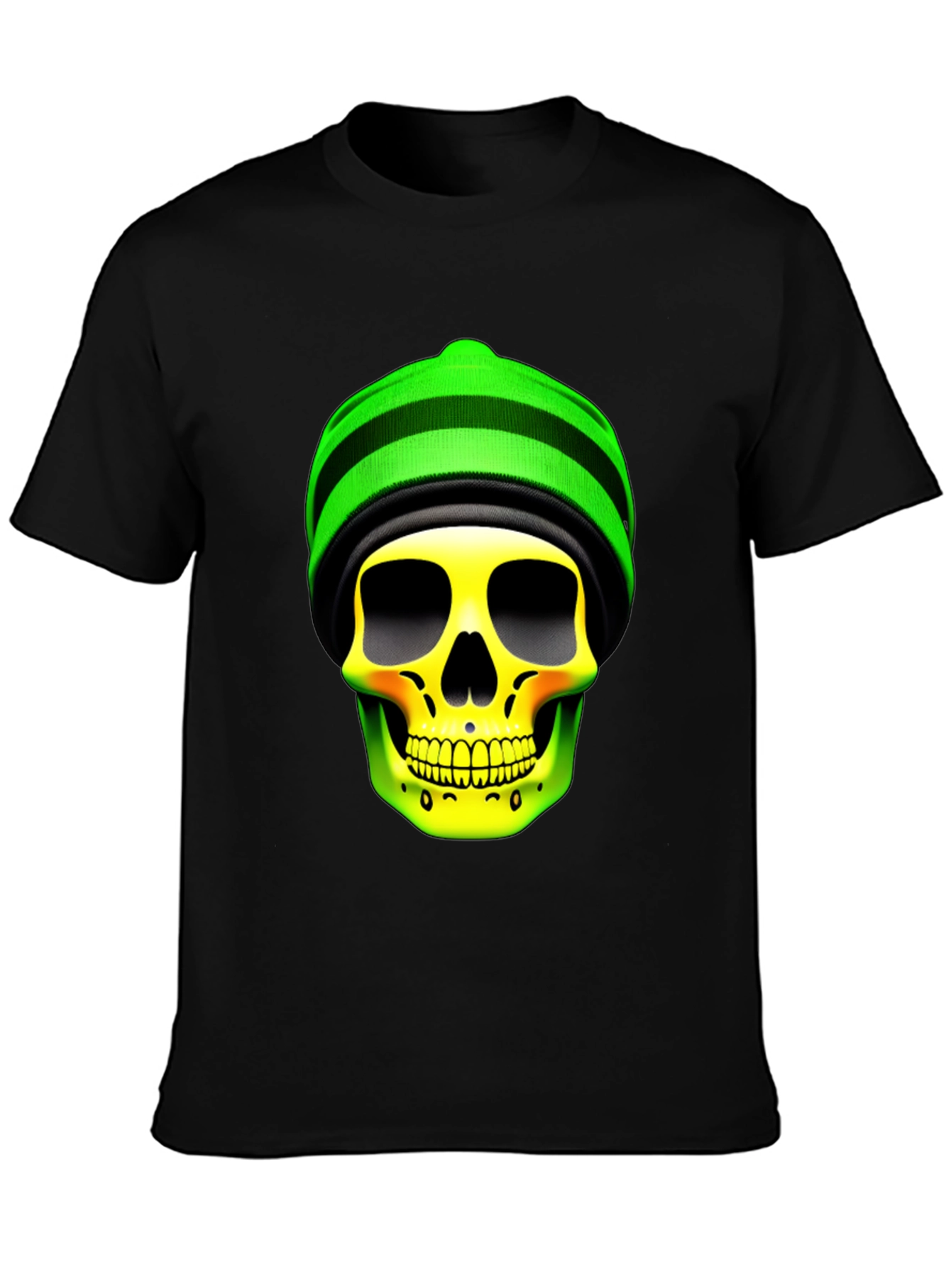 Skull with Beanie Graphic Tee