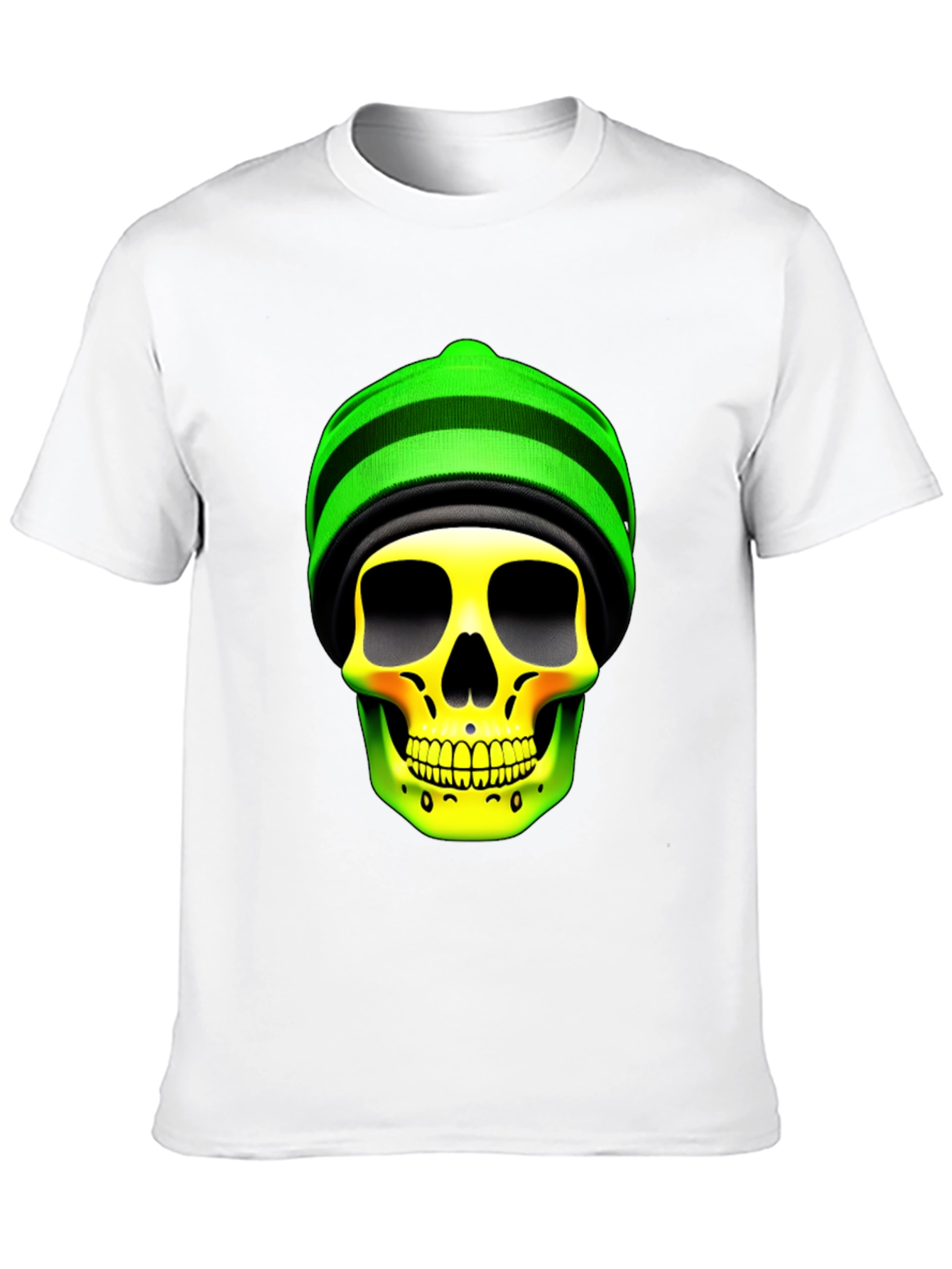 Skull with Beanie Graphic Tee