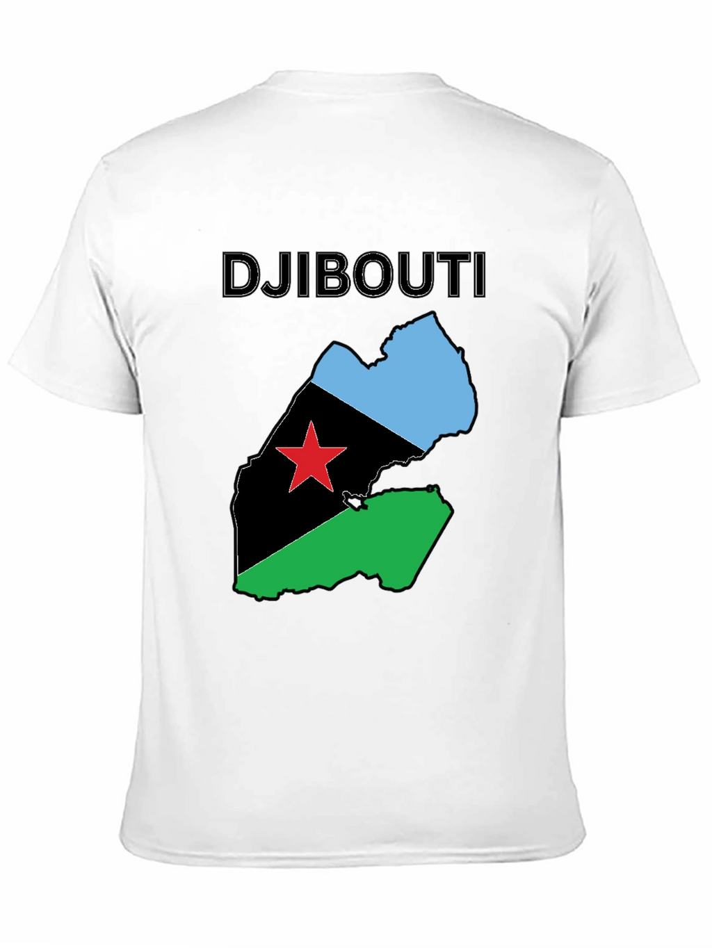 Djibouti Flag Map T-Shirt - National Pride Tee