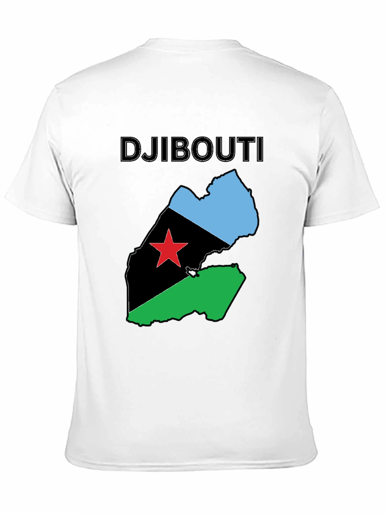 Djibouti Flag Map T-Shirt - National Pride Tee