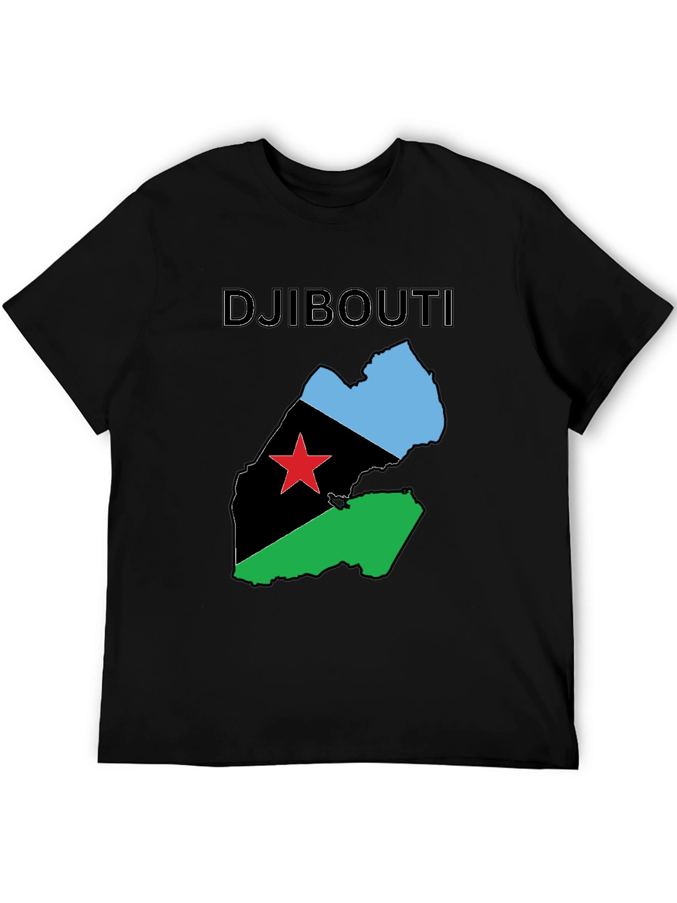 Djibouti Flag Map T-Shirt - National Pride Tee